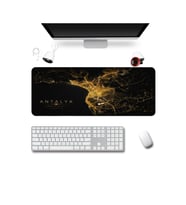 SonicTouch Klavye Mousepad 40x90cm Pürüzsüz Sıvı Geçirmez Kaymaz Taban Antalya Gece Haritası