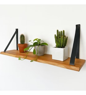 Lexroo Duvar Rafı, Dekoratif Duvar Rafı, Masif Kayın Modern Duvar Rafı - 80 cm