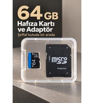 64 GB Micro SD Hafıza Kartı ve Adaptör