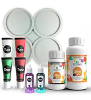 S03 Bardak Altlığı Epoksi Başlangıç Seti 3 Reçine Pigment Silikon Kalıp