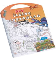 İlginç Dinozorlar Dev Boyama Posteri