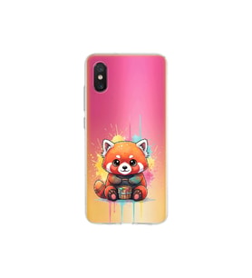 Xiaomi Mi 8 Pro ile Uyumlu Splash Tilki Tasarımlı Şeffaf Silikon Kılıf