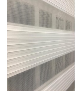 StorBurada Ekru Geniş Pliseli Etek Dilimli Zebra Stor Perde Sert Plastik Kasalı 481-PD