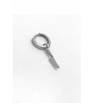  Gümüş bıçak model bay bayan tek küpe nz1365e2 (Gümüş)