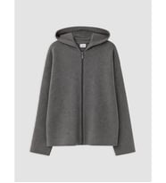 LCW Kids Antrasit Kapüşonlu Kız Çocuk Fermuarlı Sweatshirt