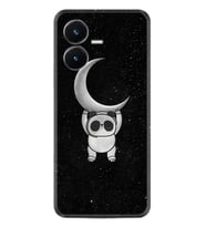 Vivo Y22S Kılıf Resimli Desenli Silikon Platinium Series Panda Moon 1811