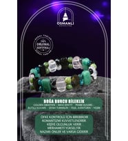 Boğa Burcu Bileklik Golden Obsidyen, Mavi Apatit, Pembe Kuvars, Rutilli Kuvars, Siyah Turmalin, Yeşi