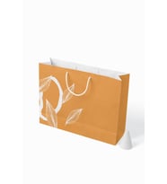 No1 25'li Floral Seri Kraft Çanta (Kiremit)