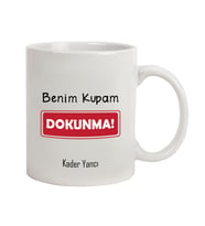 İsme Özel Kupa Bardak - Benim Kupam Dokunma Temalı (Beyaz)