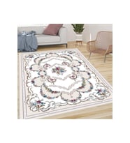 Rovigo Home Dijital Baskı Yıkanabilir Kaymaz Taban Salon Halısı RVG0653 (Krem)