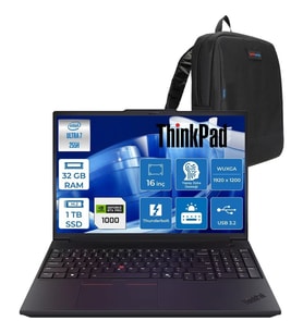 Lenovo Thinkpad P16V Gen3 Intel Core Ultra 7 255H 32GB 1tb SSD 8GB/RTXPRO1000 Blackwell 16" Wuxga IPS 400NITS Freedos Taşınabilir Iş Istasyonu 21RS0006TXF10 + Zettaçanta