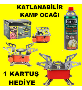 Portatif Kamp Ocağı - Tek Gözlü Manyetolu Piknik Ocağı - Kartuşlu Mini Ocak Kendinden Çakmaklı 1 Gaz Hediyeli