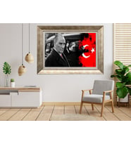 Gümüş Çerçeveli Atatürk Tablo a622