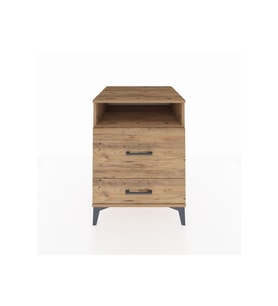 Kronos Komodin Tek Raflı 2 Çekmeceli 60x59x80 Çam-Çam