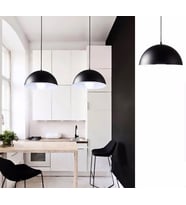 RİOLİGHT MODERN 1 SİYAH İÇİ BEYAZ TEKLİ METAL SARKIT AVİZE ÇAP: 30CM NOT: 1 ADET FİYATIDIR.