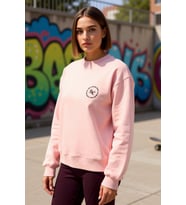 Kadın Bisiklet Yaka Düşük Kol %100 Pamuk Sweatshirt Fonksiyonel Dayanıklı Kaliteli Estetik