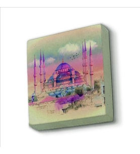 Sultanahmet Camii Baskılı Doğaltaş  Magnet(KRT-012)Buzdolabı Süsü