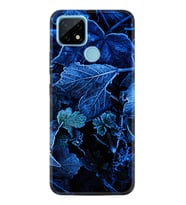 Realme C11 C21 C21Y C25Y C11 2021 Kılıf Desemli Silikon Blue Foid 1628