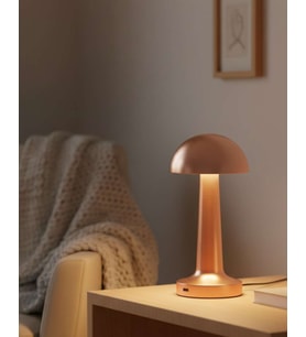 Bronz Dokunmatik Masa Lambası 3 Renk LED Şarjlı Kablosuz USB Çıkışlı