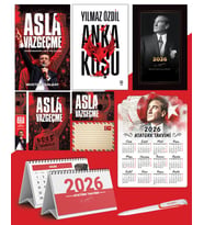 Asla Vazgeçme - Ayraç - Kartpostal - Poster - Anka Kuşu -  2026 Ajanda İstikbal - İstikbal Ahşap Duvar Takvimi - Masa Takvimi