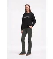 Kadın Atatürk İmzalı Siyah Sweatshirt