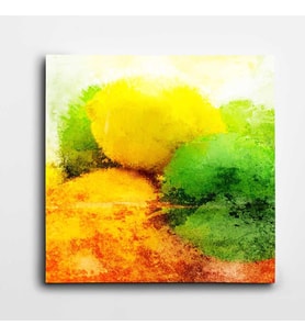 Limonlar Modern Kare Kanvas Tablo