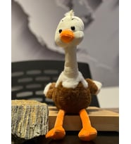Küçük Kahverengi Deve Kuşu Peluş 40cM