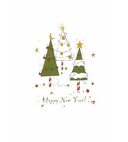 Konsept Tebrik Kartı - Happy New Year, Ağaç