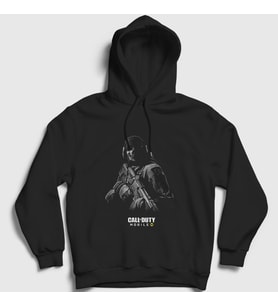 Presmono Unisex Siyah Mobile Call Of Duty Kapüşonlu Sweatshirt 27084tt