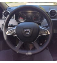 DİKİŞLİ DİREKSİYON KILIFI SİYAH SOFT BENTLİ DERİ SİYAH DİKİŞLİ DACİA DUSTER İÇİN
