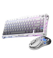 GravaStar Mercury K1 Mekanik Gaming Klavye ve M1 Pro Kablosuz Optik Mouse Seti, Gradient White