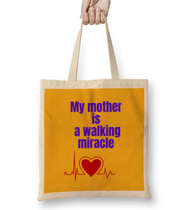 Mother Quotes My Mother is A Walking Miracle Bez Çanta Uzun Saplı