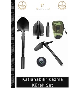 #KazmaKürek Portatif Katlanabilir Kamp Doğa Tutkunları Çok Fonksiyonlu Testere Pusula Kazma Kürek Se