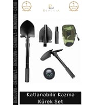 #KazmaKürek Portatif Katlanabilir Kamp Doğa Tutkunları Çok Fonksiyonlu Testere Pusula Kazma Kürek Se