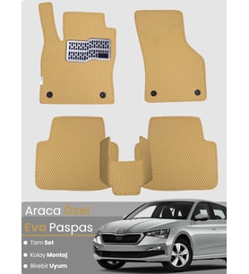 SKODA SCALA (2019-2025) Uyumlu EVA Paspas Tam Set–Oto Paspas,Araca Özel,Kolay Montaj