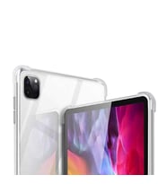 Apple iPad Pro 12.9 2020 Kılıf Fuchsia Tablet Nitro Anti Shock Silikon Kapak (Siyah)