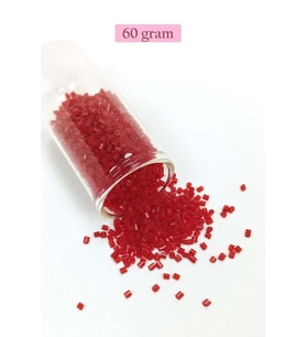 Kesme Cam Boncuk 2mm - 60 Gram - Bordo - BNC389