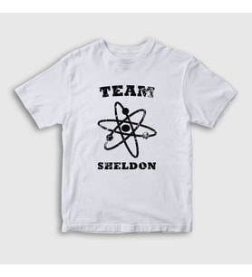 Presmono Unisex Çocuk Beyaz Team Sheldon The Big Bang Theory T-Shirt 181680tt (Beyaz)