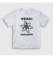 Presmono Unisex Çocuk Beyaz Team Sheldon The Big Bang Theory T-Shirt 181680tt (Beyaz)