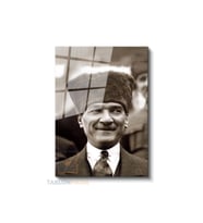 Dikey Cam Tablo Salon Duvar Tablosu Dikey Cam Cam Ata 035 Yeni Ev Hediyesi Ofis Tablosu