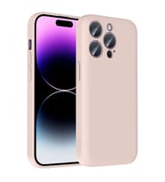 Apple iPhone 14 Pro Max Uyumlu Kılıf Kamera Korumalı Kartlık Hazneli Zore Vitra Kapak (Pembe)