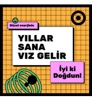100x100 cm Kişiye Özel Branda Afiş  Resimli Doğum Günü, Parti ve Kutlama Arka Fon Baskı