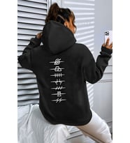 Unisex Ninja Akatsuki Sırt Baskılı Sweatshirt (Siyah)