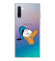 Samsung Galaxy Note 10 Kapak Donald Duck Tasarımlı Şeffaf Silikon Kılıf