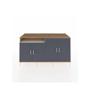 Kronos Konsol 4 Raflı 4 Kapaklı 176x59x99 Çam-Antrasit/Aytaşı