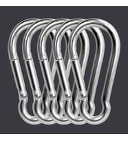 Karabina Metal Bağlantı Elemanı, 6x60 mm, 5 Adet