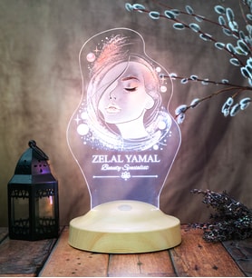Güzellik Uzmanı İsimli LED Lamba, Güzellik Uzmanına ve Estetisyene Hediye, Beauty Specialist Güzellik Merkezi Açılış Hediyesi