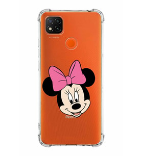 Xiaomi Redmi 9C Köşe Korumalı Antişok Kapak Minnie Mouse Tasarımlı Şeffaf  Kılıf
