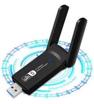 Pazariz Dual Band USB 3.0 Adaptör Kablosuz Wifi Alıcı Wireless Adaptör 802.11a/b/g/n/ac,WiFi Adapter (Siyah)