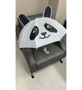 Çoçuk Şemsiyesi Panda-2 Beyaz Panda 9 Telli 45 Cm 3+